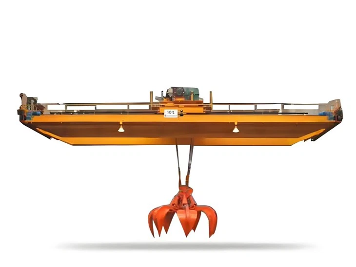Crane With Grab Bucket